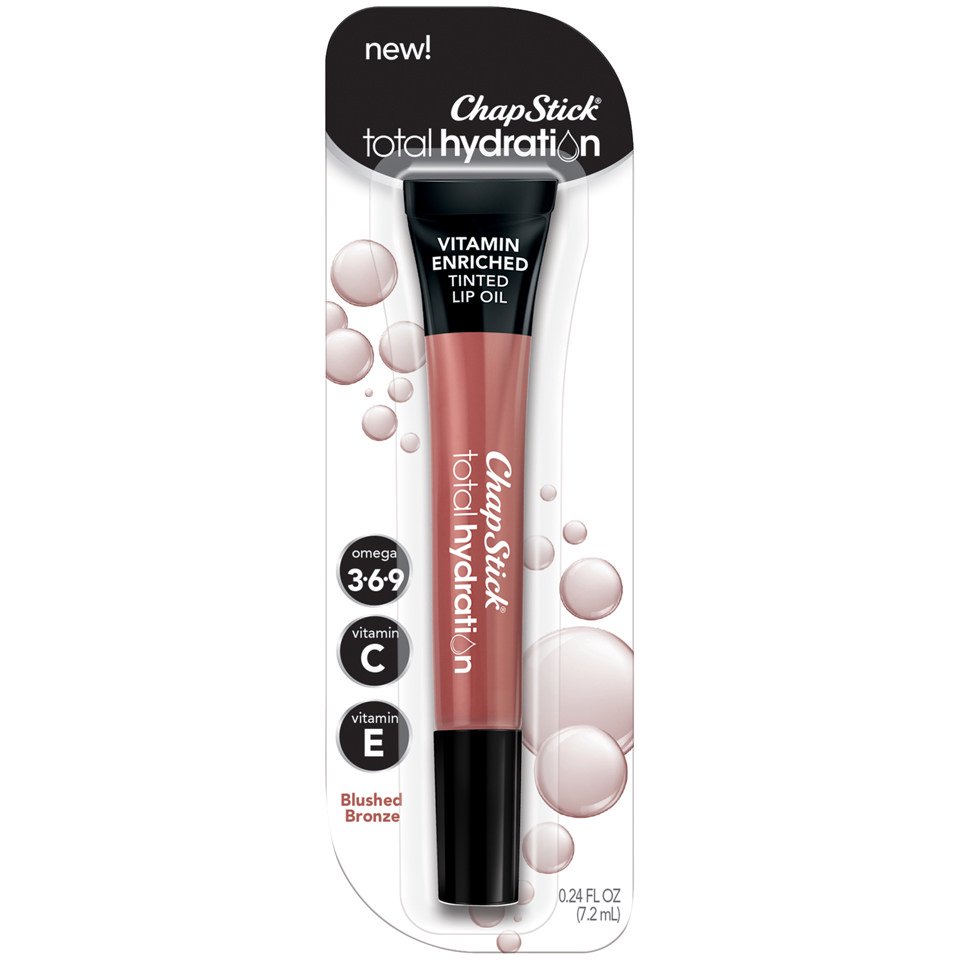 ChapStick Total Hydration Vitamin Enriched Tinted Lip Oil, Blushed Bronze