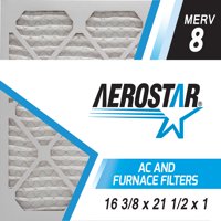 16 3/8x21 1/2x1, Actual Size: 16 3/8"x21 1/2"x3/4", Carrier Replacement Filter by Aerostar - MERV 8, Box of 6