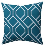 Teal Home Accessories Mainstays Fret Decorative Throw Pillow Teal