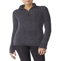 Climateright by Stretch Fleece Long Sleeve Mock Neck Half Zip Sleepwear Top