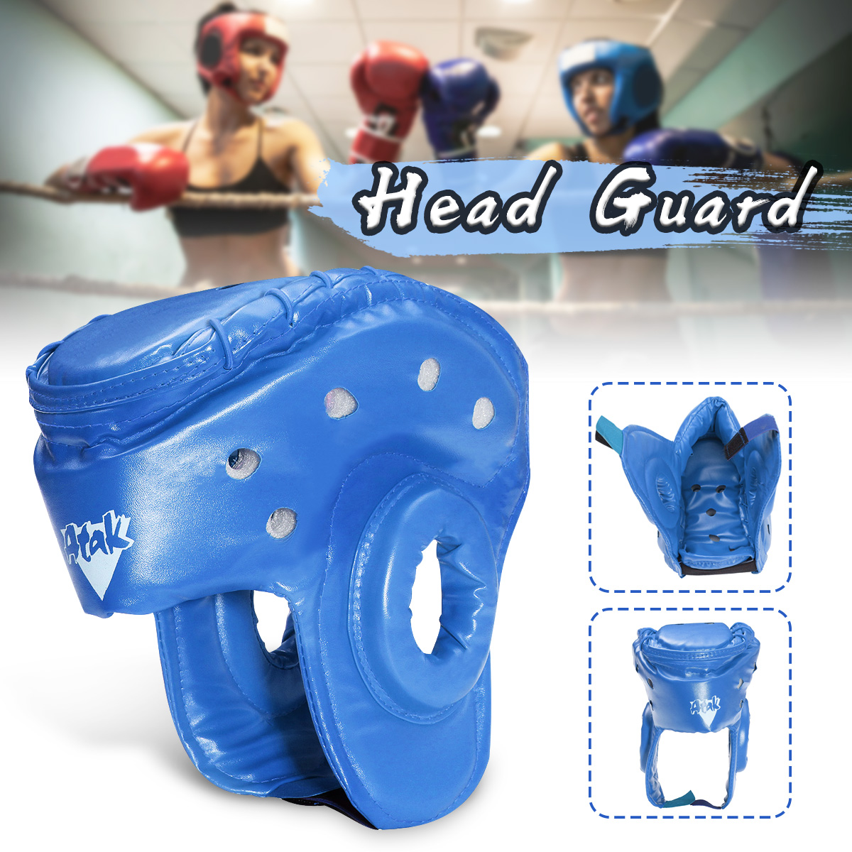 ARD CHAMPS™ Protector Guard Wrestling Helmet Head Gear Boxing MMA UFC Rugby-Blue