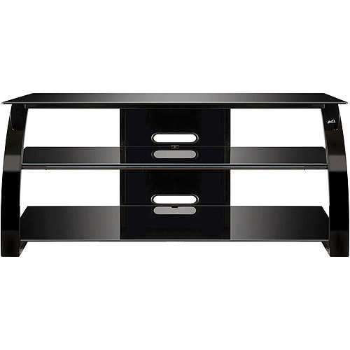 Bello 3-Shelf Curved Flat Panel TV Stand for TVs up to 55'', Black