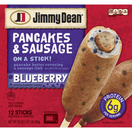 Jimmy Dean® Pancakes and Sausage on a Stick, Blueberry, 12 Count