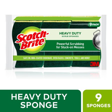 Scotch-Brite Heavy Duty Scrub Sponge, 9 Count