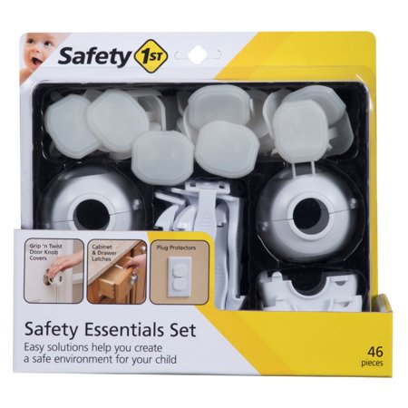 Safety 1st Safety Essentials Childproofing Kit (46 pcs), (Best Child Proof Door Knob Covers)