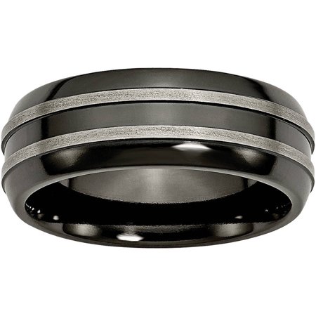 - Titanium Black Ti Two-tone 8mm Polished Band