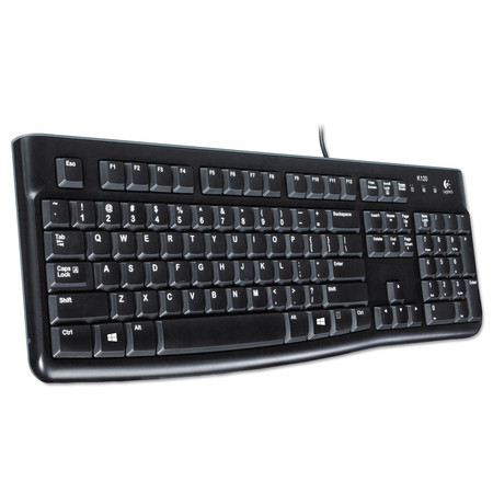 Logitech K120 Ergonomic Desktop Wired Keyboard, USB,