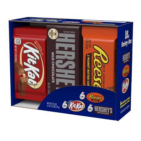 Hershey's full-size bars variety candy pack, 18