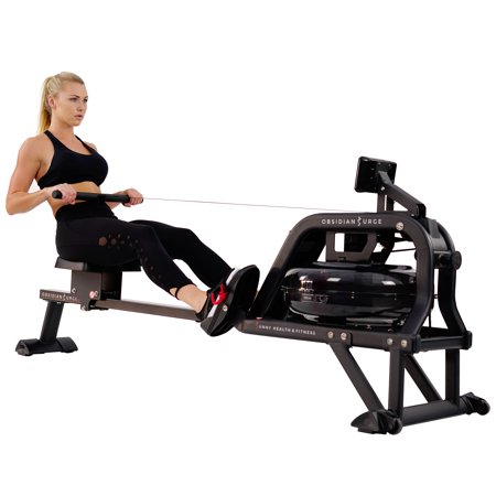 Sunny Health & Fitness Obsidian Surge Water Rowing Machine