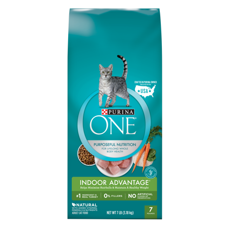 Purina ONE Indoor Advantage Adult Dry Cat Food, 7 lb - Walmart.com