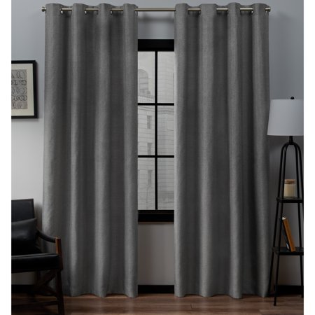 - Exclusive Home Curtains 2 Pack Loha Linen Grommet Top Curtain Panels