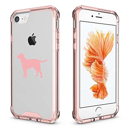 Clear Pink Case - For Apple iPhone Clear Shockproof Bumper Case Hard Cover Lab Labrador Retriever (Pink For iPhone 6 Plus / 6s Plus)