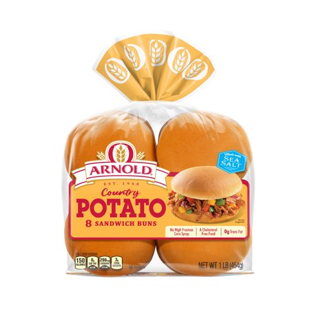 Arnold Country Potato Sandwich Buns, 8 Buns, 16 oz - Walmart.com