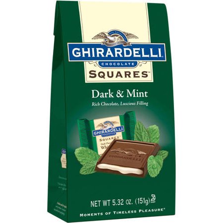 - Ghirardelli Squares Dark & Mint Dark Chocolates, 5.32 Oz.