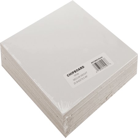 Grafix Medium Weight White Chipboard Sheets, 6