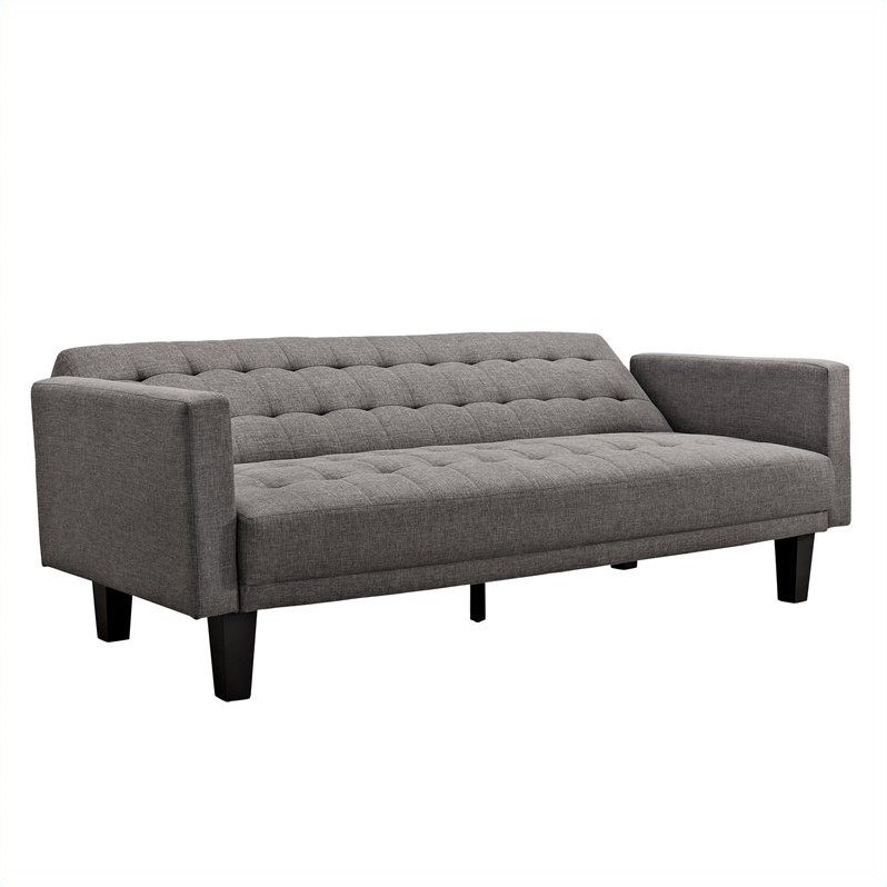 Sienna Linen Futon, Grey