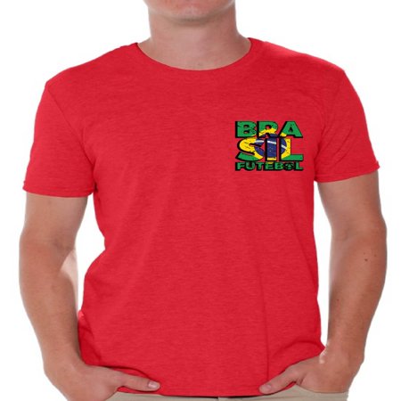 Brasil Soccer T-shirt Awkward Styles Brasil Futebol Shirt for Men Brazilian Soccer Tshirt Brazil Shirts for Men Brazil 2018 Tshirt Brazilian Soccer 2018 Brazil Gifts for Men Gifts from Brazil Brazilian Flag Tshirt ()