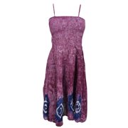 Mogul Womens Summer Dress strappy Smocked Bodice Boho Chic Hippie Dresses