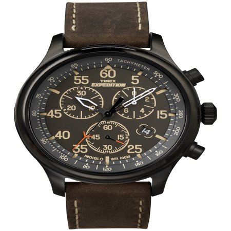 Mens Chronograph Brown Dial - Men's Expedition Field Chronograph Watch, Brown Leather Strap