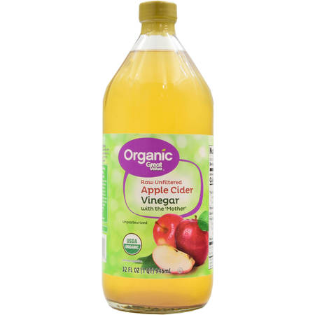 (2 Pack) Great Value Organic Raw Unfiltered Apple Cider Vinegar, 32 fl (Best Time To Have Apple Cider Vinegar For Weight Loss)