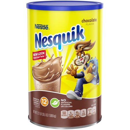 NESQUIK Chocolate Powder 2.21 lb. Canister (Best Energy Powder Mix)