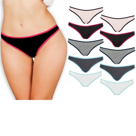 Emprella Womens Underwear Thong Panties - 10 Pack Colors and Patterns May