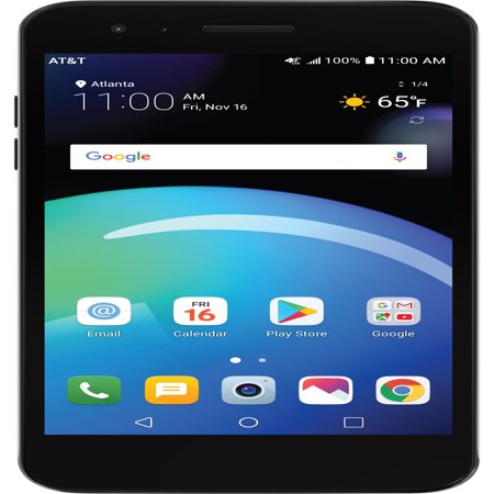 AT&T PREPAID LG Phoenix 4 16GB Prepaid Smartphone, Black – Get UNLIMITED DATA. Details