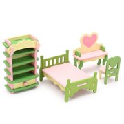 Doll House Furniture Sets Toys Dollhouse Furniture Doll Accessories Wooden Dolls House Miniature Accessory Room Set Kids Pretend Play