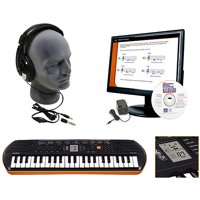 Casio SA-76 EDP Personal Keyboard Package with Closed-Cup Headphones, Power Supply and Instructional Software