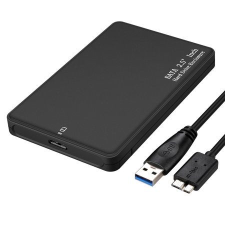 External Backup Hard Drive Case 2TB USB 3.0 Enclosure 2.5