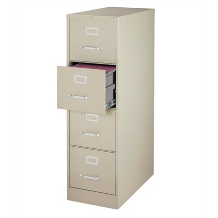 - 3000 Series 26.5-inch Deep 4-Drawer, Letter-Size Vertical File Cabinet, Putty