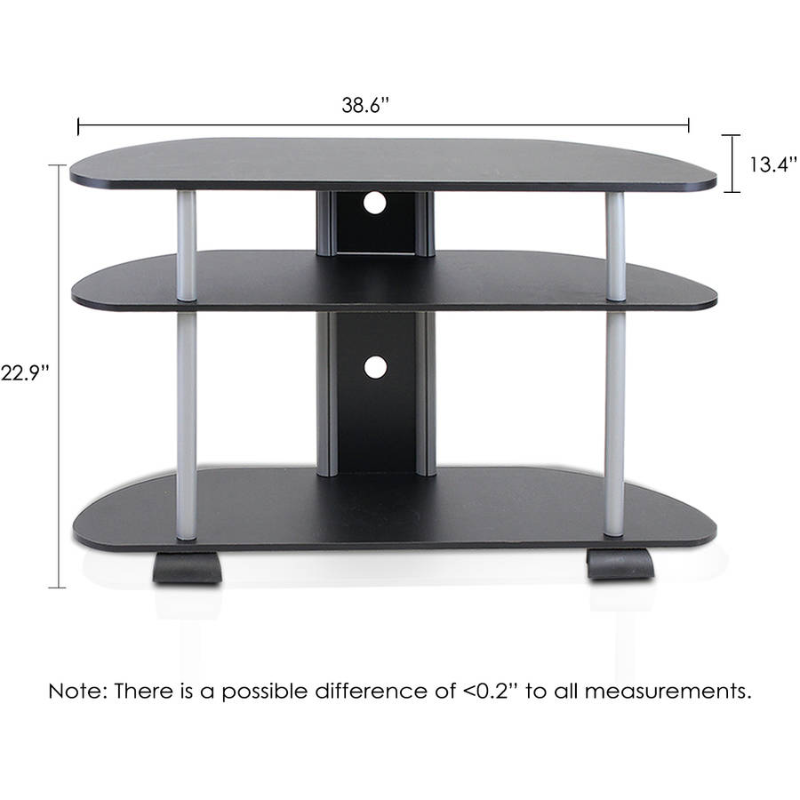 Turn-N-Tube 3-Tier TV Stand Entertainment Center for TVs up to 42'', Multiple Colors