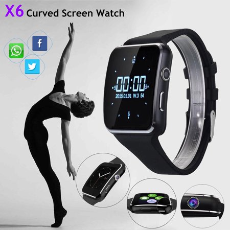 X6 Wireless Bluetooth Smart Watch Phone Smart Watch Wristwatch For ios Android with Camera for Samsung HTC and Other Android