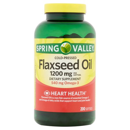 Spring Valley Flaxseed Oil Softgels, 1200 mg, 200