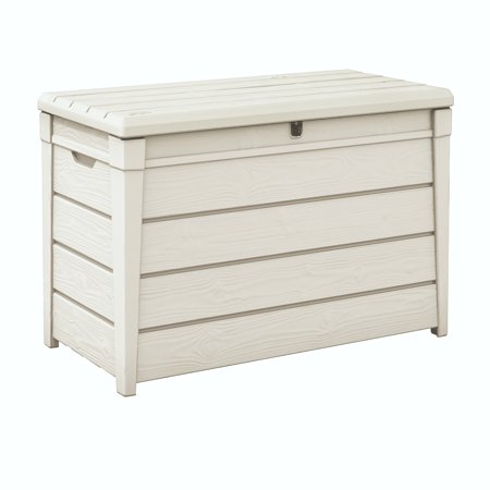 UPC 731161049484 product image for Keter Brightwood 120 Gallon Deck Box with Pool Kit, Resin Outdoor Patio Storage, | upcitemdb.com