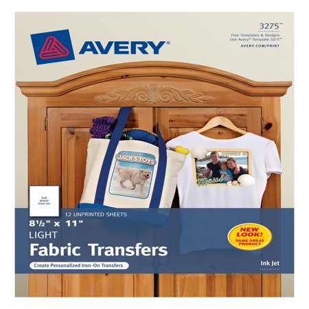 - Avery Light T-Shirt Transfers, 8-1/2