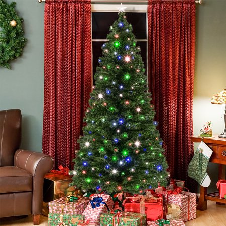 Best Choice Products 7ft Pre-Lit Fiber Optic Artificial Christmas Best Choice Products 7ft Pre-Lit Fiber Optic Artificial Christmas Pine Tree w/ 280 - Best Choice Products 7ft Pre-Lit Fiber Optic Artificial Christmas