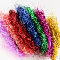 0.25mm Metallic Iridescent Foil Tinsel Angel Hair Shreds Gift Wrap Box Easter Basket Filler Paper; GOLD