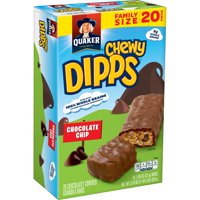Quaker Chewy Dipps Granola Bars, Chocolate Chip, 20 Count