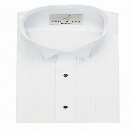 Wing Tuxedo Shirt - Neil Allyn Men's Tuxedo Shirt Wing Collar 1/8 Inch Pleat