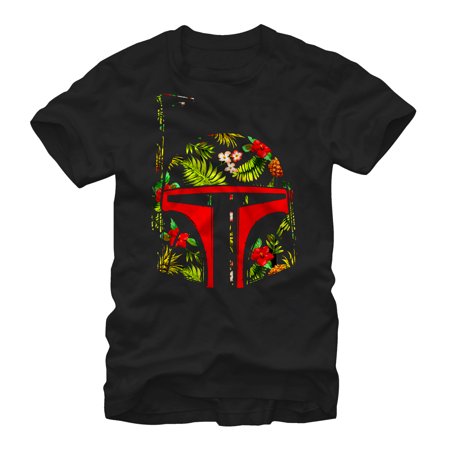 Tropical Print Skirt - Star Wars Men's Boba Fett Tropical Print Helmet T-Shirt