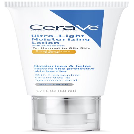 CeraVe Ultra-Light Moisturizing Face Lotion with SPF 30, 1.7