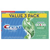 Crest Complete Whitening + Scope Toothpaste, Minty Fresh, 6.2 oz Pack of 3