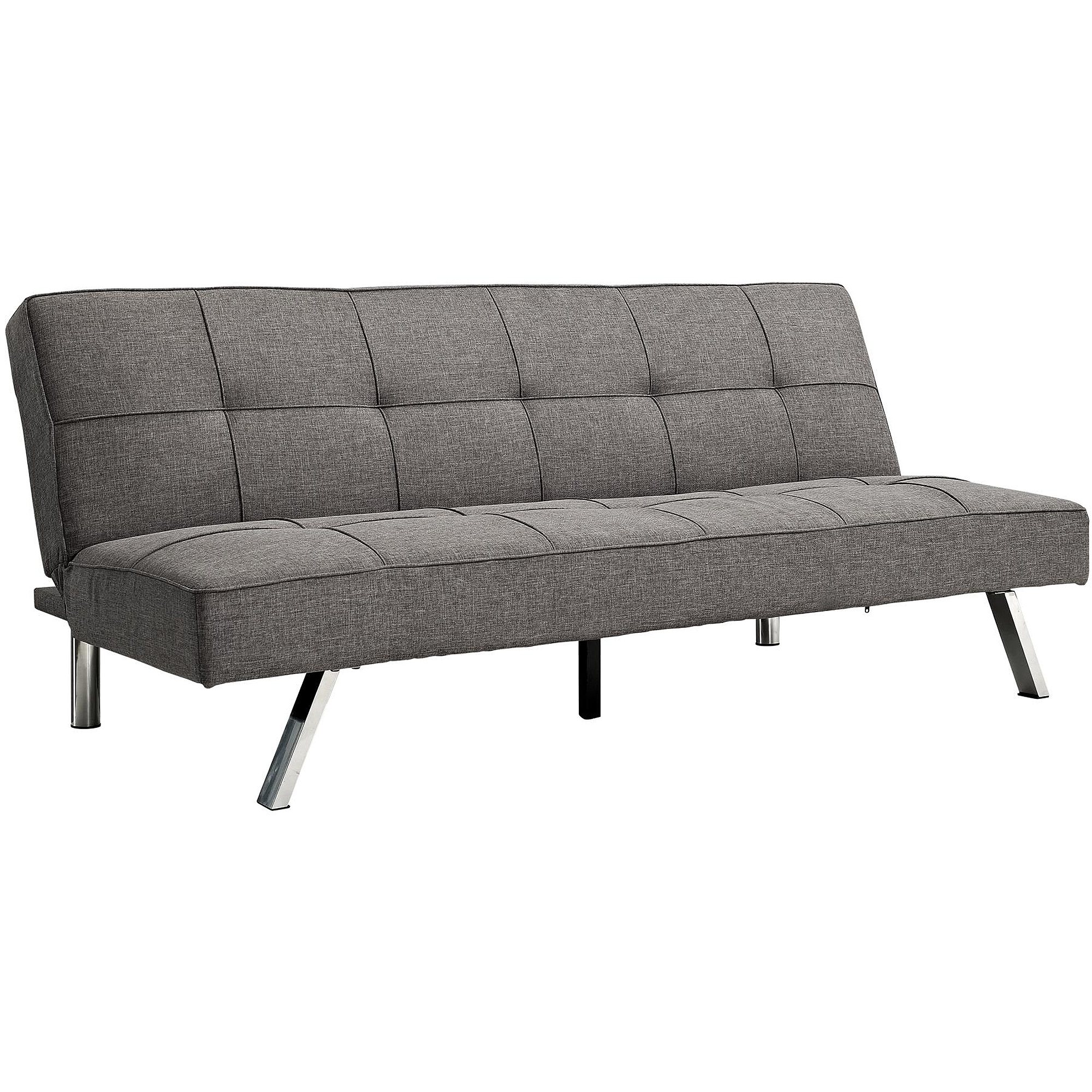 Zoe Convertible Linen Futon, Grey