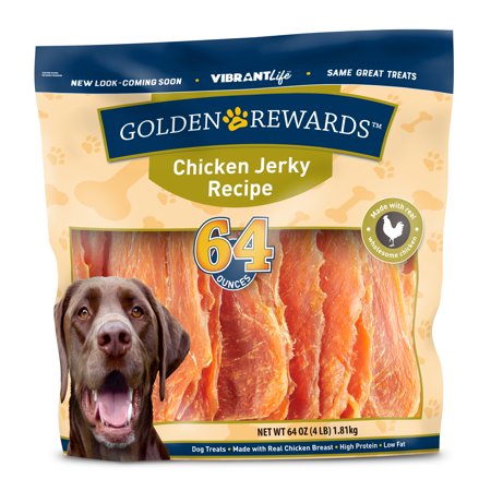 Golden Rewards Jerky Recipe Dog Treats, Chicken, 64 oz
