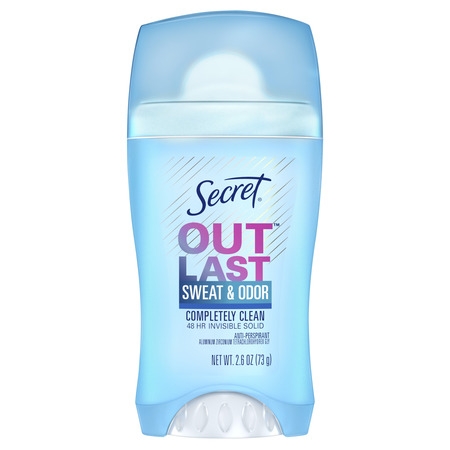 Secret Outlast Invisible Solid Antiperspirant Deodorant for Women, Completely Clean, 2.6