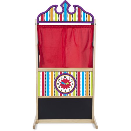 Floor Model Puppet Theater - Melissa & Doug Deluxe Puppet Theater - Sturdy Wooden Construction