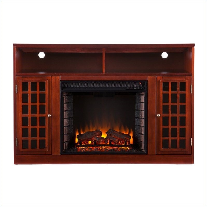 Chaneault Media  Fireplace, Mahogany - Box 1 of 2