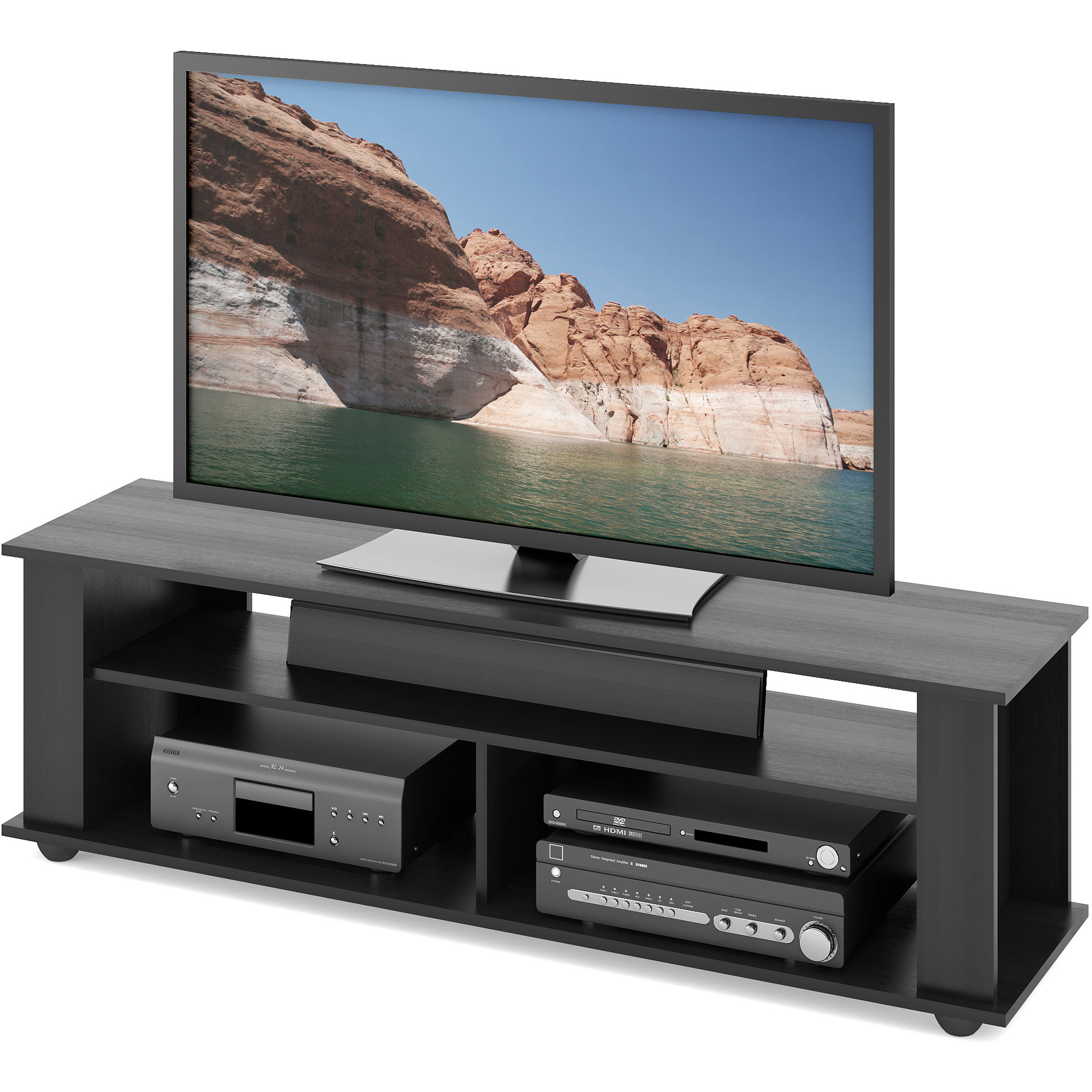 CorLiving Bakersfield Ravenwood Black TV Stand for TVs up to 65''