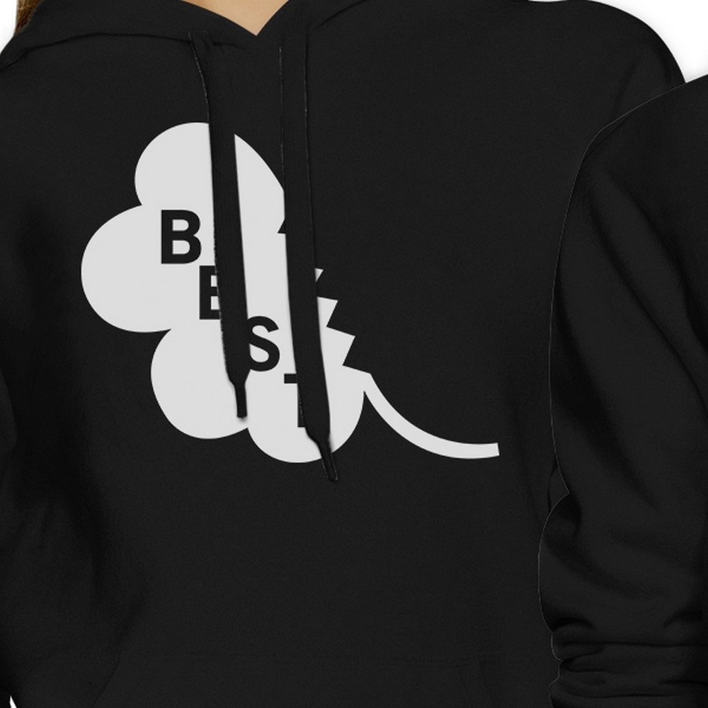 Black 365 Printing Team Nice Team Rebel BFF Pullover Hoodies Matching Left- L//Right- L